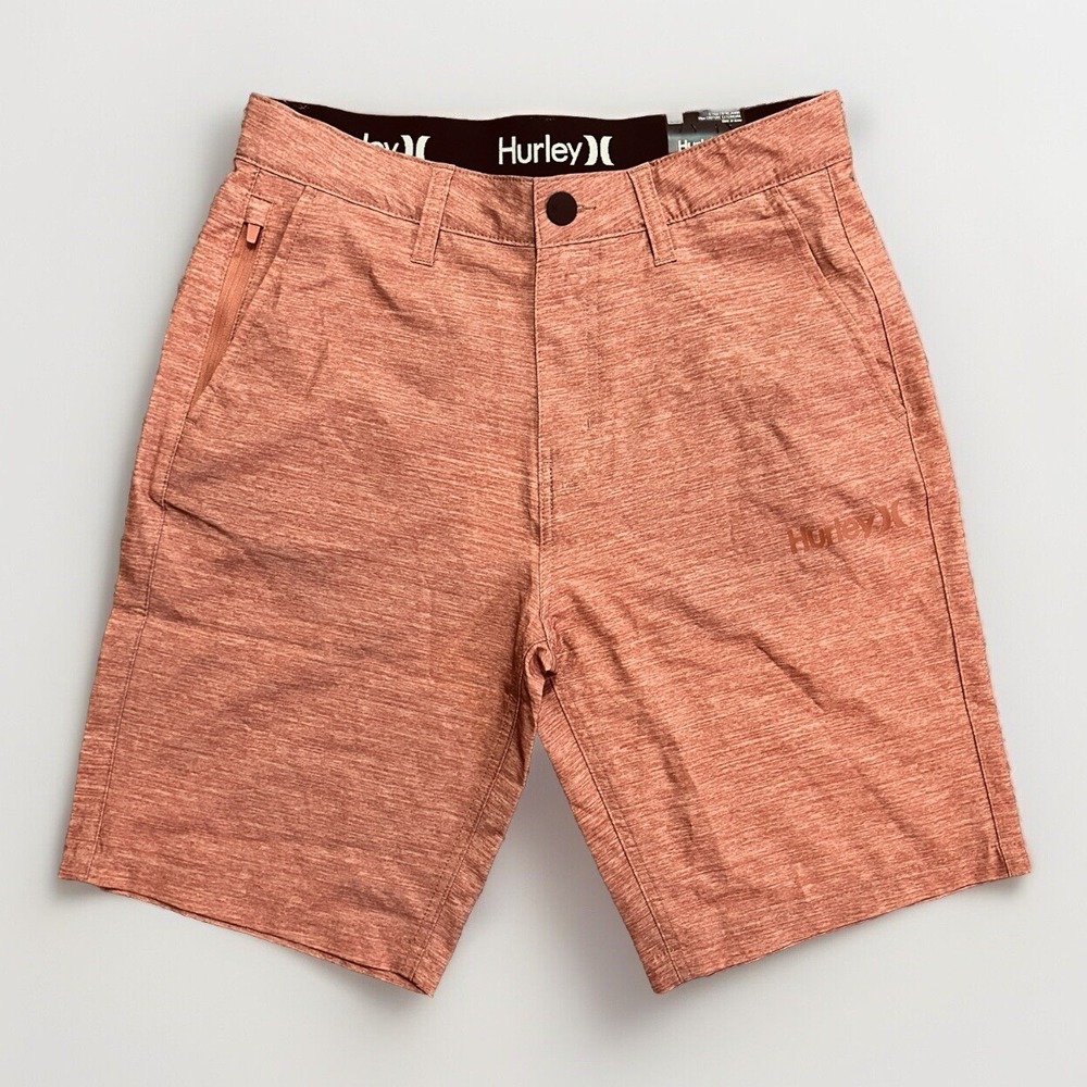 Hurley Mens Any Wear Heather Hybrid Walkshort Size 30 Redwood‎